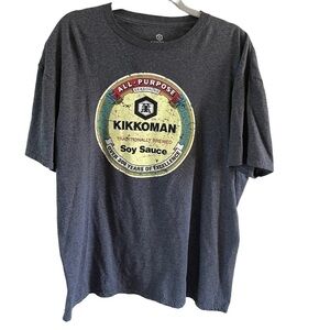 Kikkoman Soy Sauce Gray T Shirt Mens Adult size XL short sleeve graphic tee